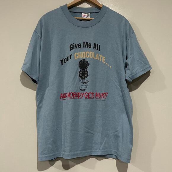 Vintage Give Me All Your Chocolate And Nobody Gets Hurt Tee - Picture 1 of 4